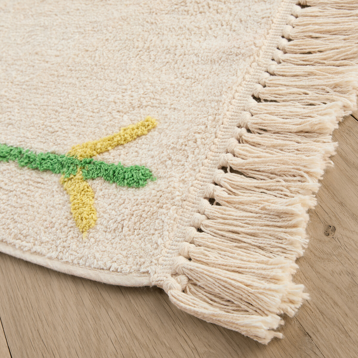 Alfombra infantil de algodón orgánico estilo bereber, Dybala multicolor, AM.PM