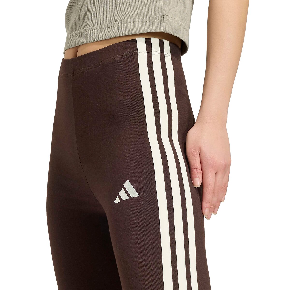 Leggings ESSENTIALS 3-STRIPES braun, ADIDAS SPORTSWEAR