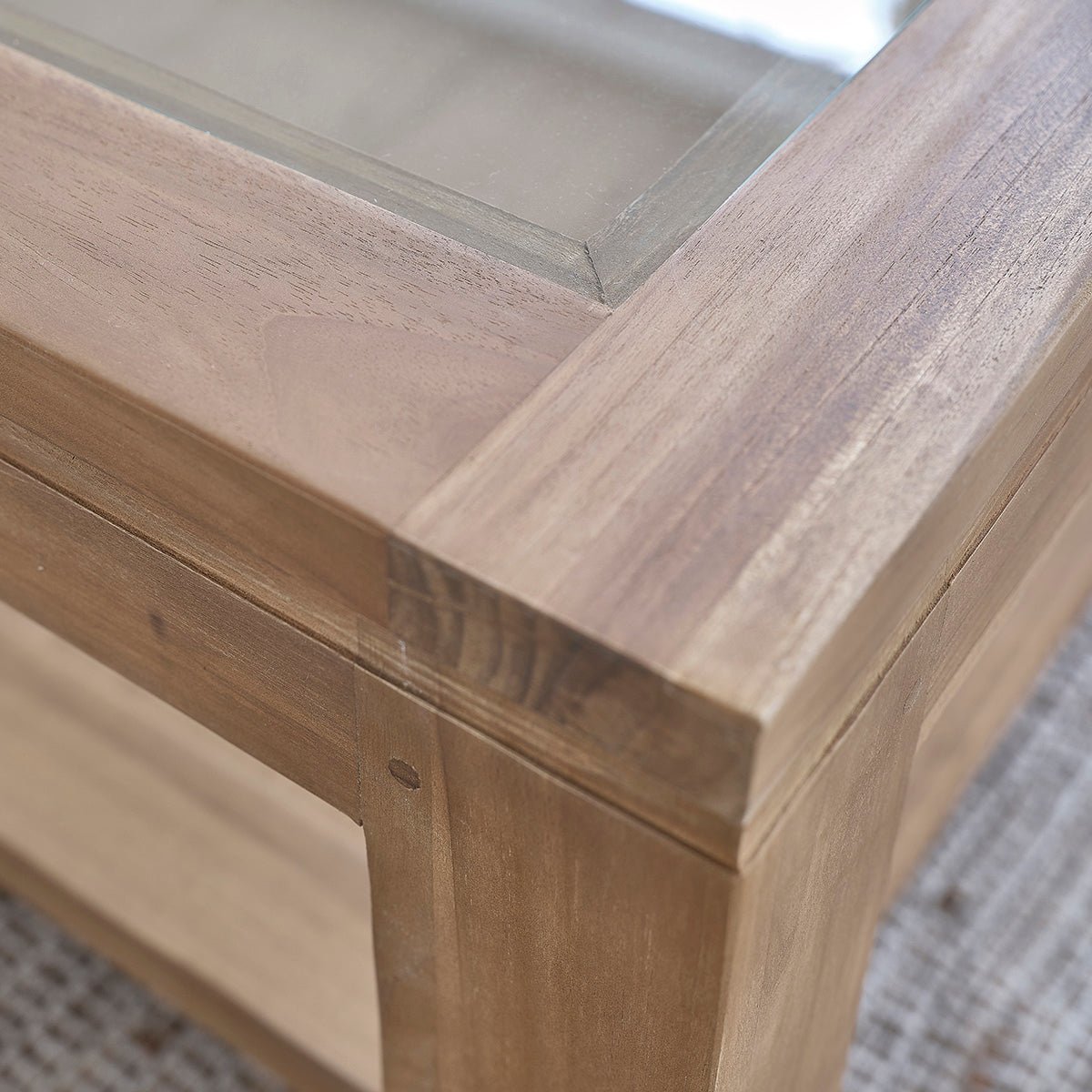 Table basse en teck massif 100 cm double plateau  BOSTON naturel, BERAH GETAH