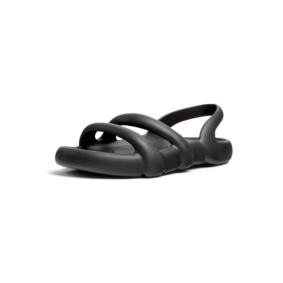 Sandales Cuir daim KOBARAH FLAT noir, CAMPER