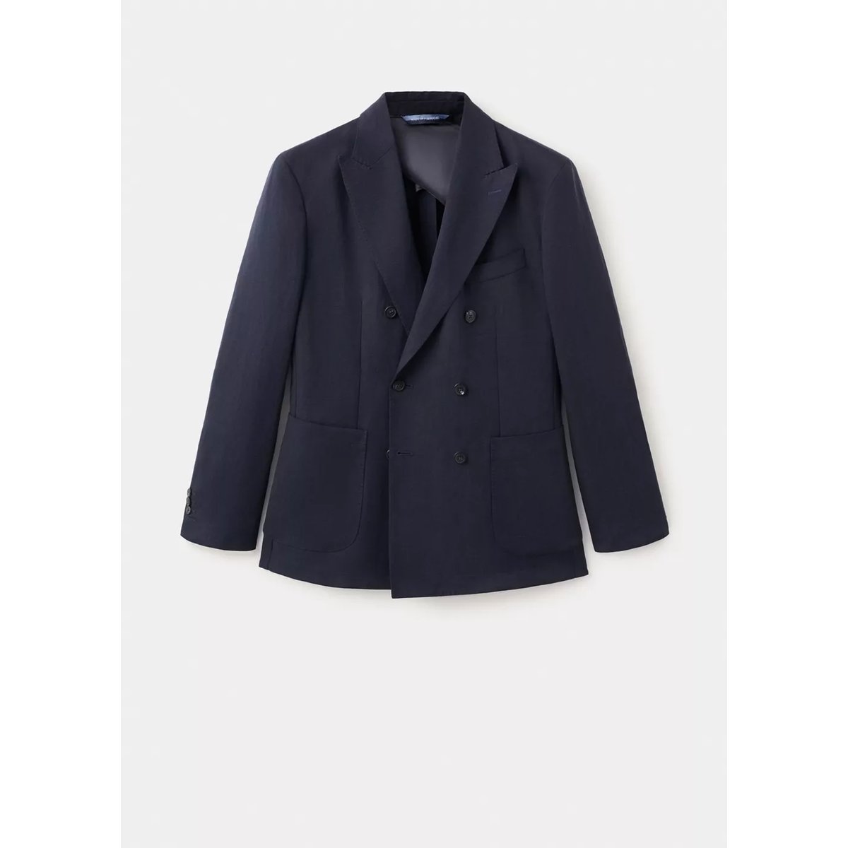 Veste costume slim fit croisée bleu marine, MANGO MAN