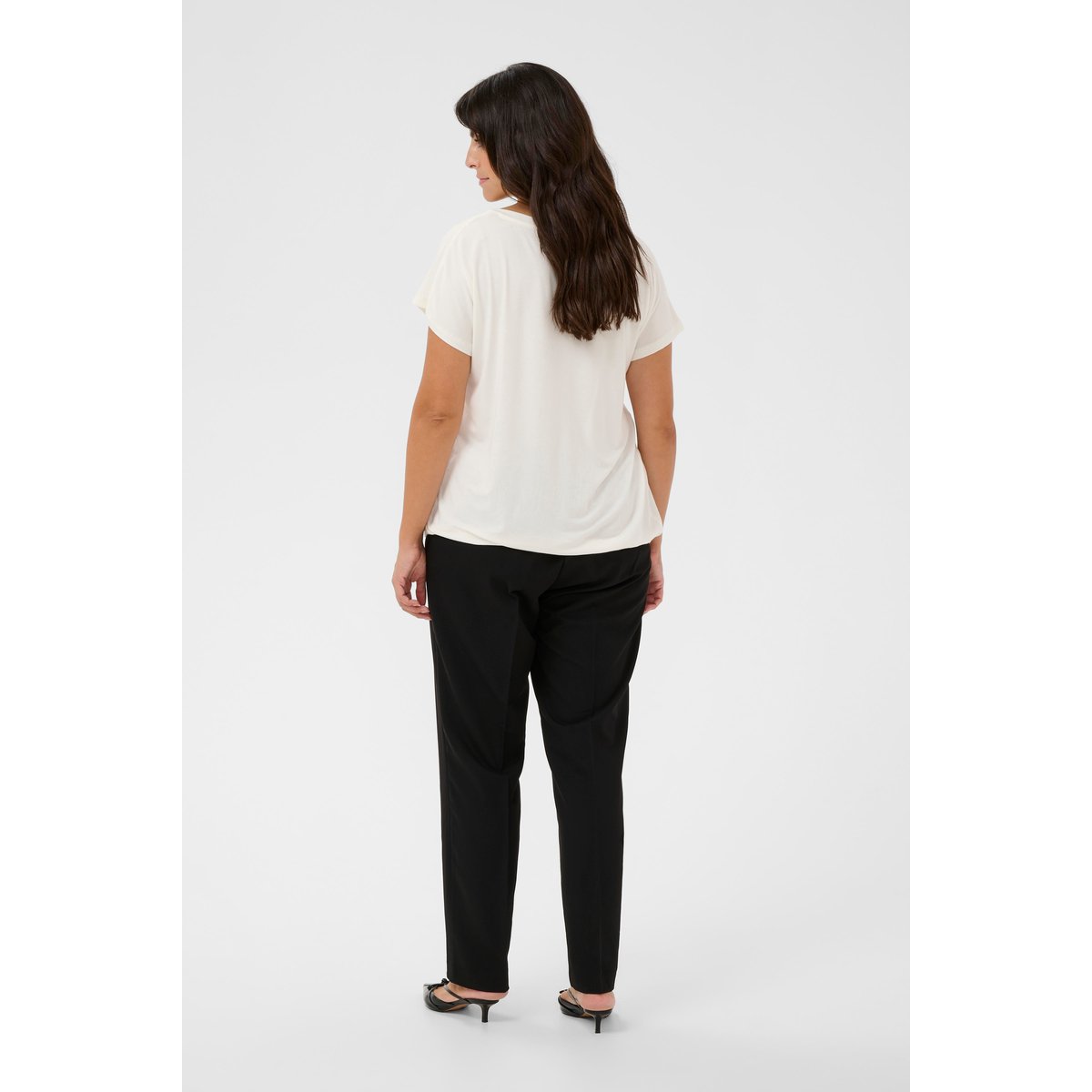 T-shirt à manches courtes blanc chalk, KAFFE CURVE