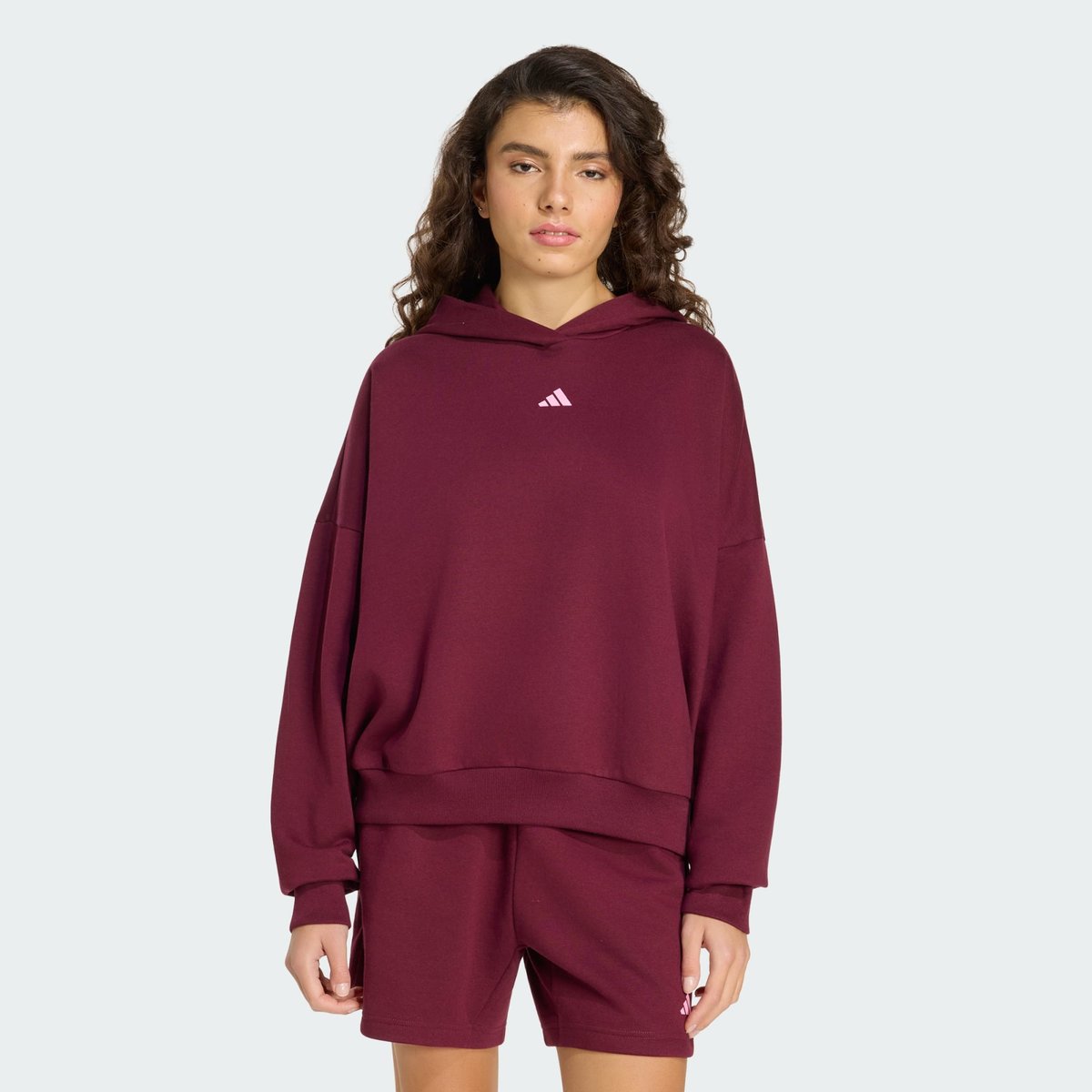 Sweat-Shirt À Capuche 3 Stripes Studio Sweat-Shirt À Capuche 3 Stripes Studio maroon, ADIDAS SPORTSWEAR