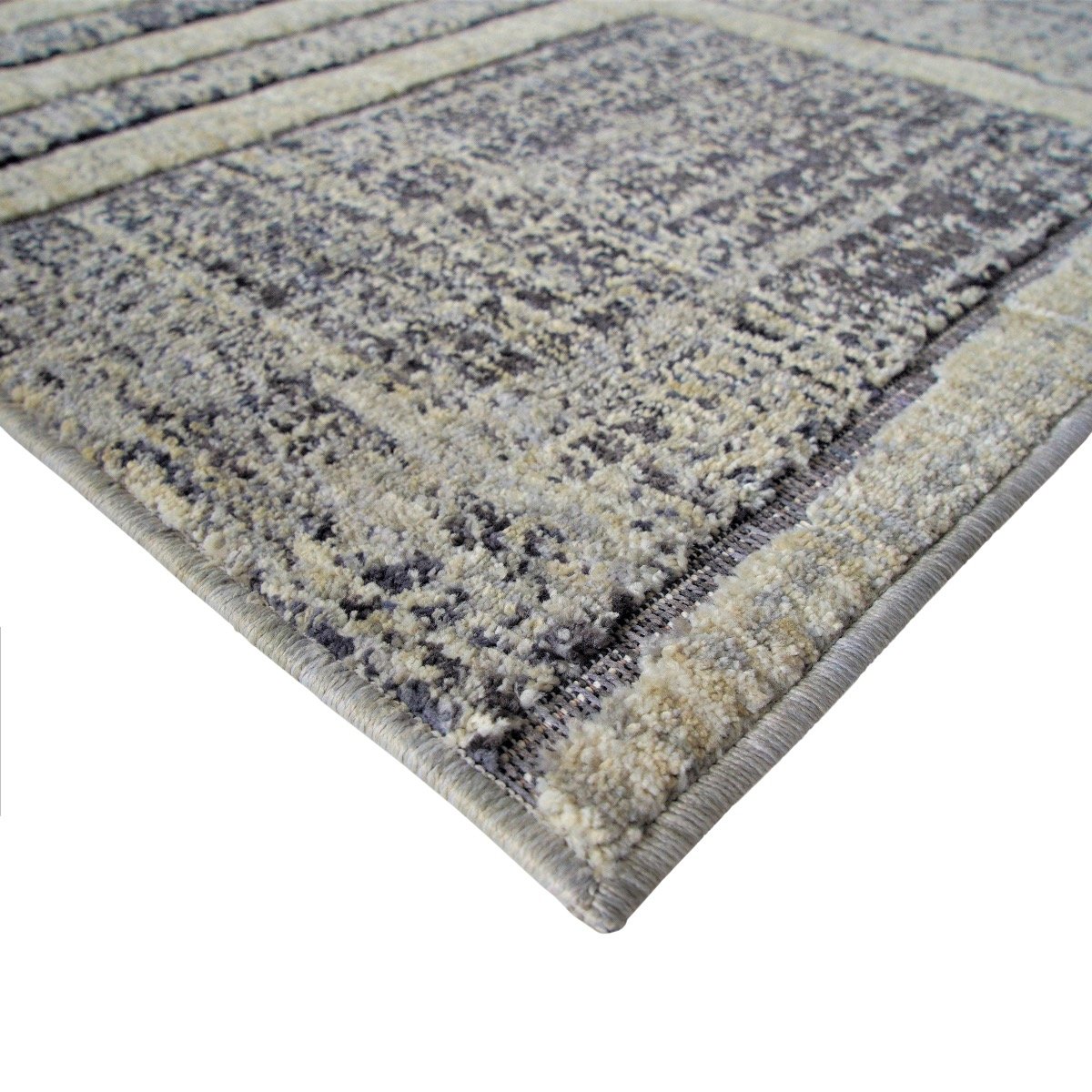 Tapis extra-doux motif quadri   RECYCLE QUADRI gris, THE DECO FACTORY