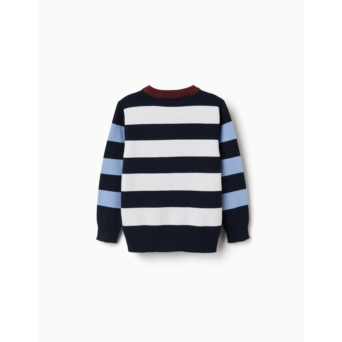 Pull en maille à blocs de couleur bleu foncé, ZIPPY