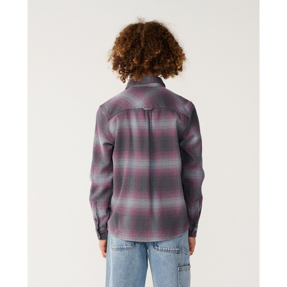 Chemise manches longues en flanelle COUNT charcoal grey, RIP CURL