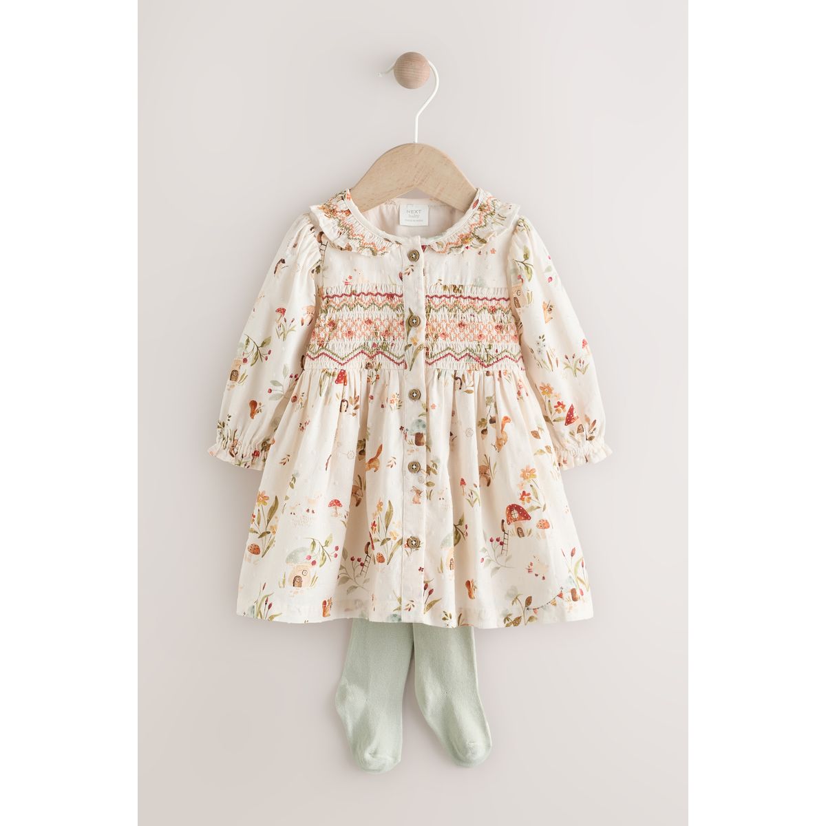 Robe bébé avec col imprimé floral crème/personnage, NEXT