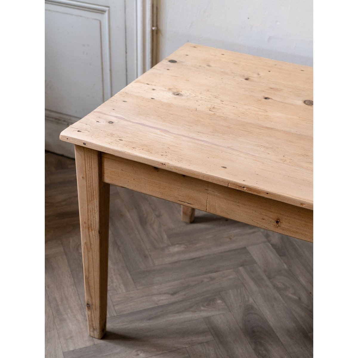 Table à manger de ferme en bois Romy N°1464 - Bon état bois clair, DEBONGOUT