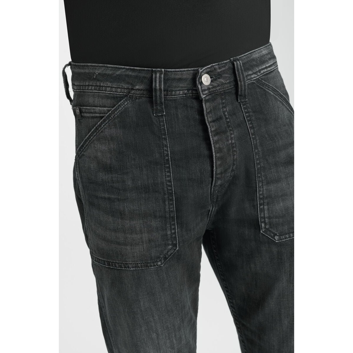 Jeans loose, large loose , longueur 34 black, LE TEMPS DES CERISES