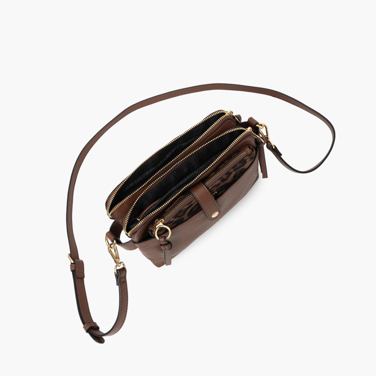 Sac multi poches  Tim cognac,doré, LOLLIPOPS