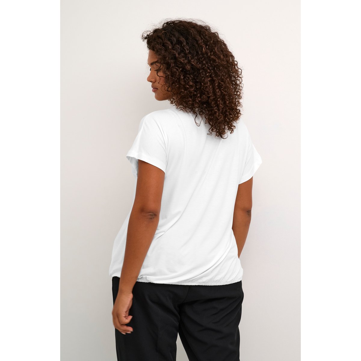 T-shirt à manches courtes blanc chalk, KAFFE CURVE