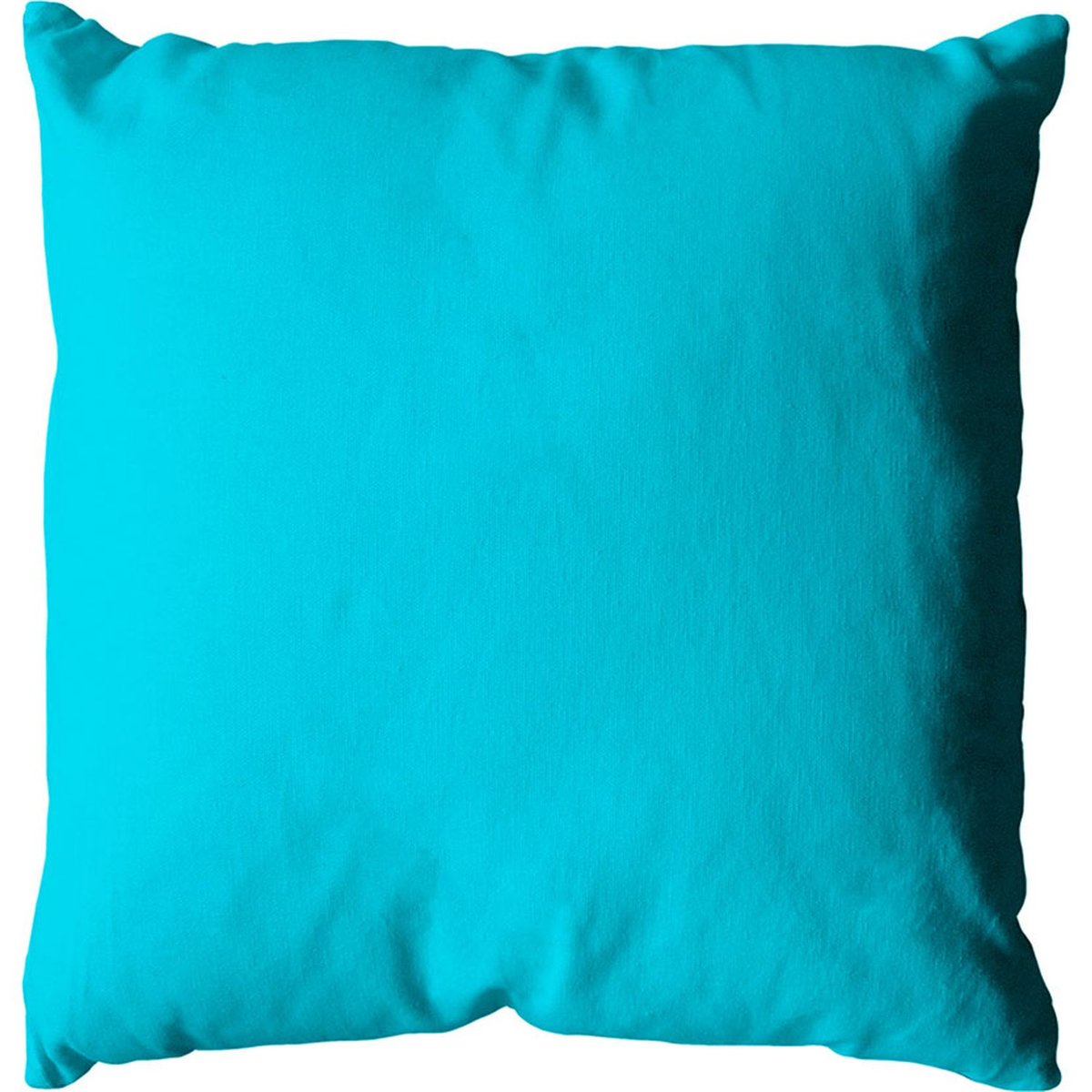 Coussin carré déhoussable en coton PANAMA turquoise, TOILINUX