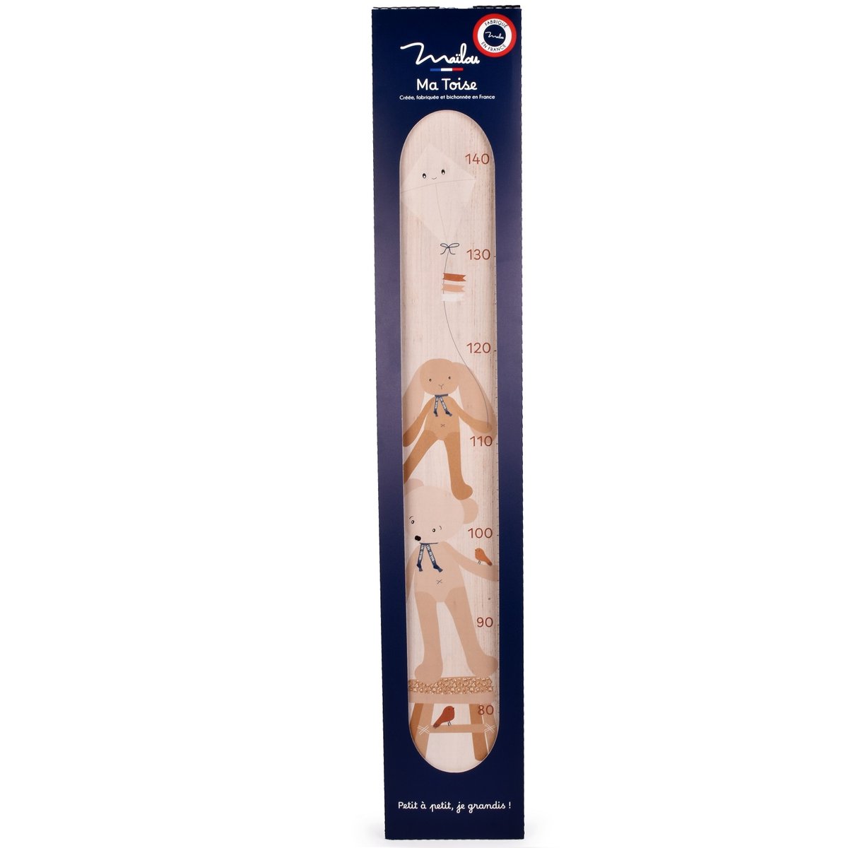 Toise en bois Ours naturel beige, MAILOU TRADITION
