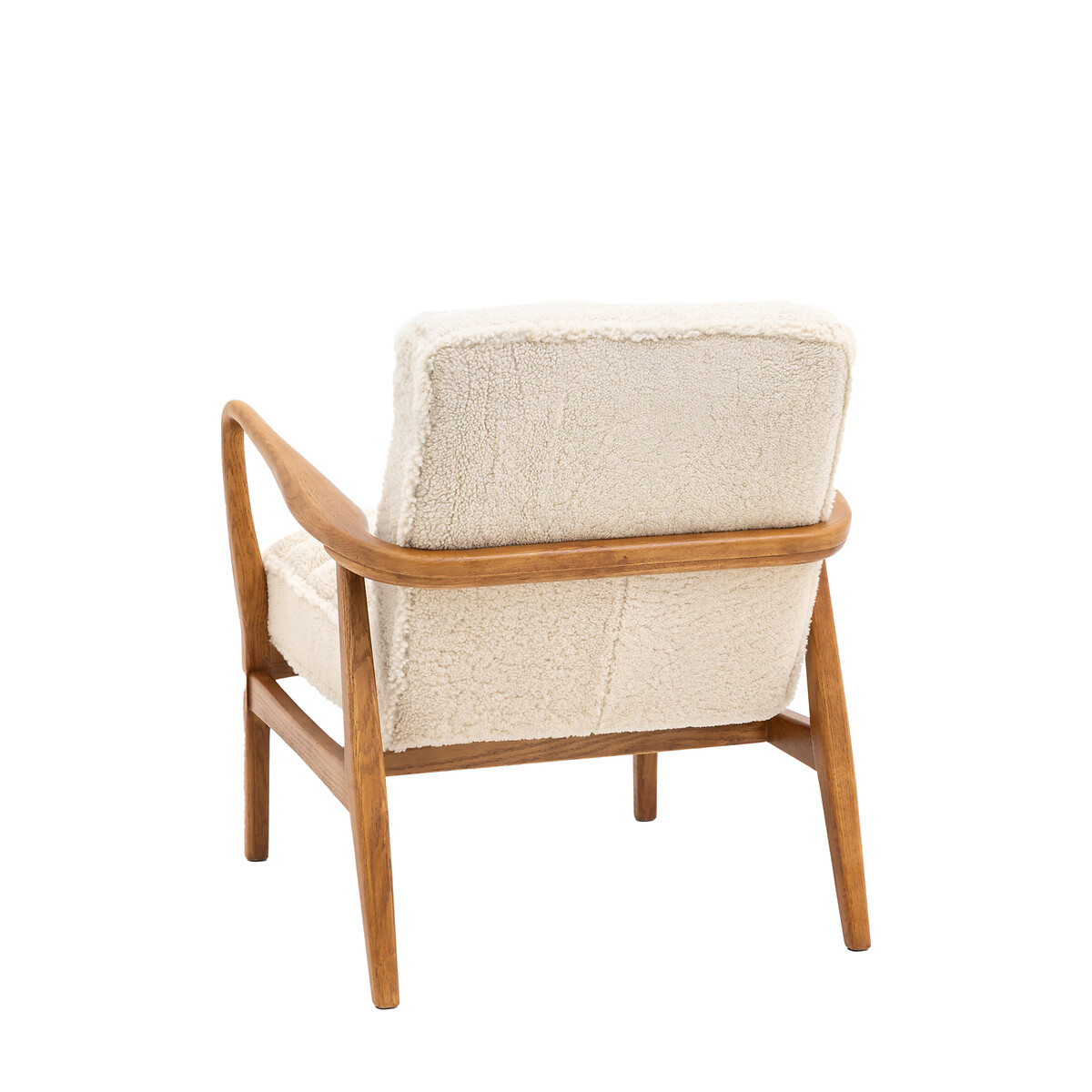 Fairfield Mid-Century Sheepskin Armchair with Solid Wood Frame cream, ÉDITÉ