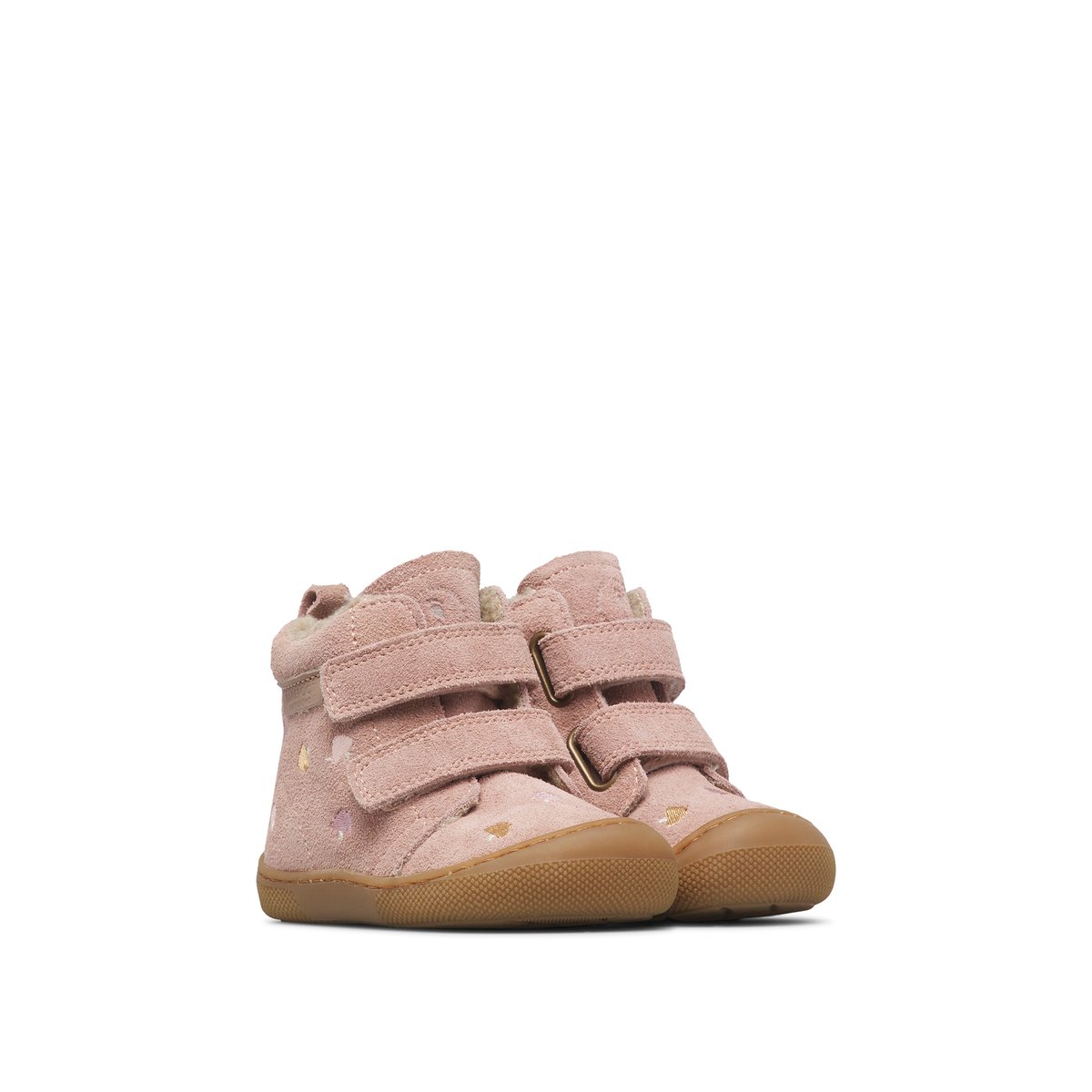 Bottines barefoot en daim BAREFOOT WIGGHI VL EMBR.MUSHROOM rose-rose clair, NATURINO