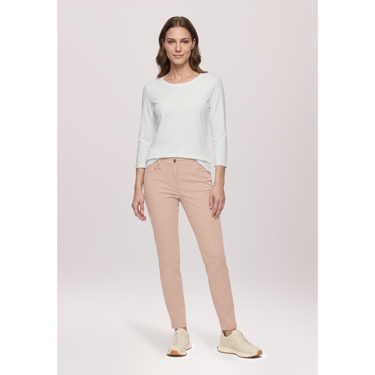T-shirt basique à encolure ronde blanc, BETTY BARCLAY