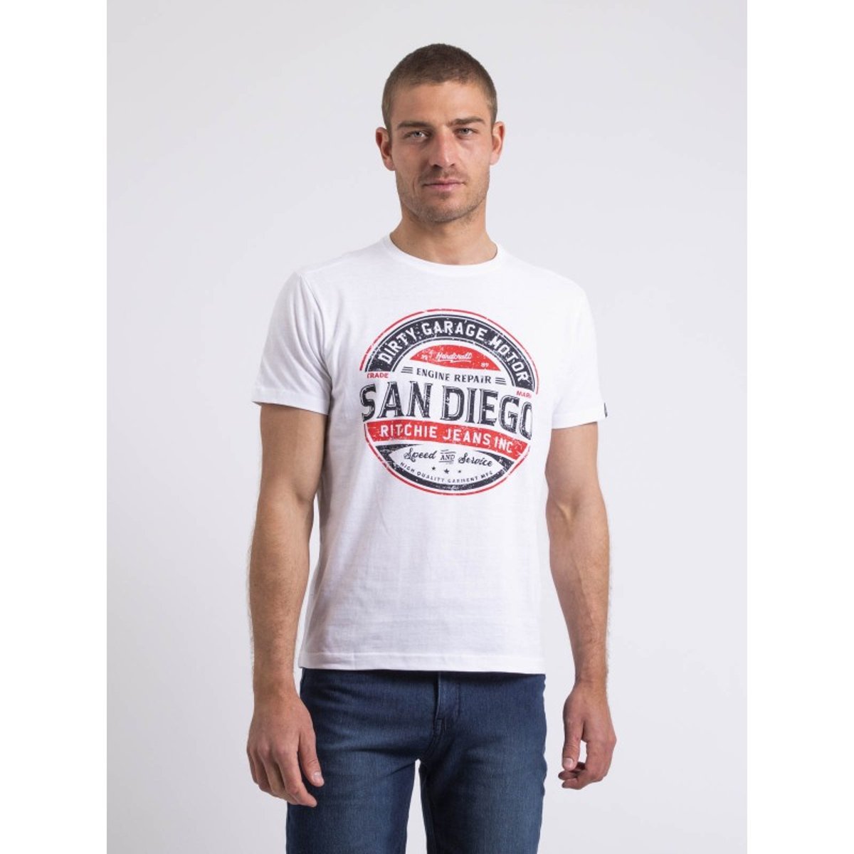 T-shirt Col Rond Noumars blanc, RITCHIE