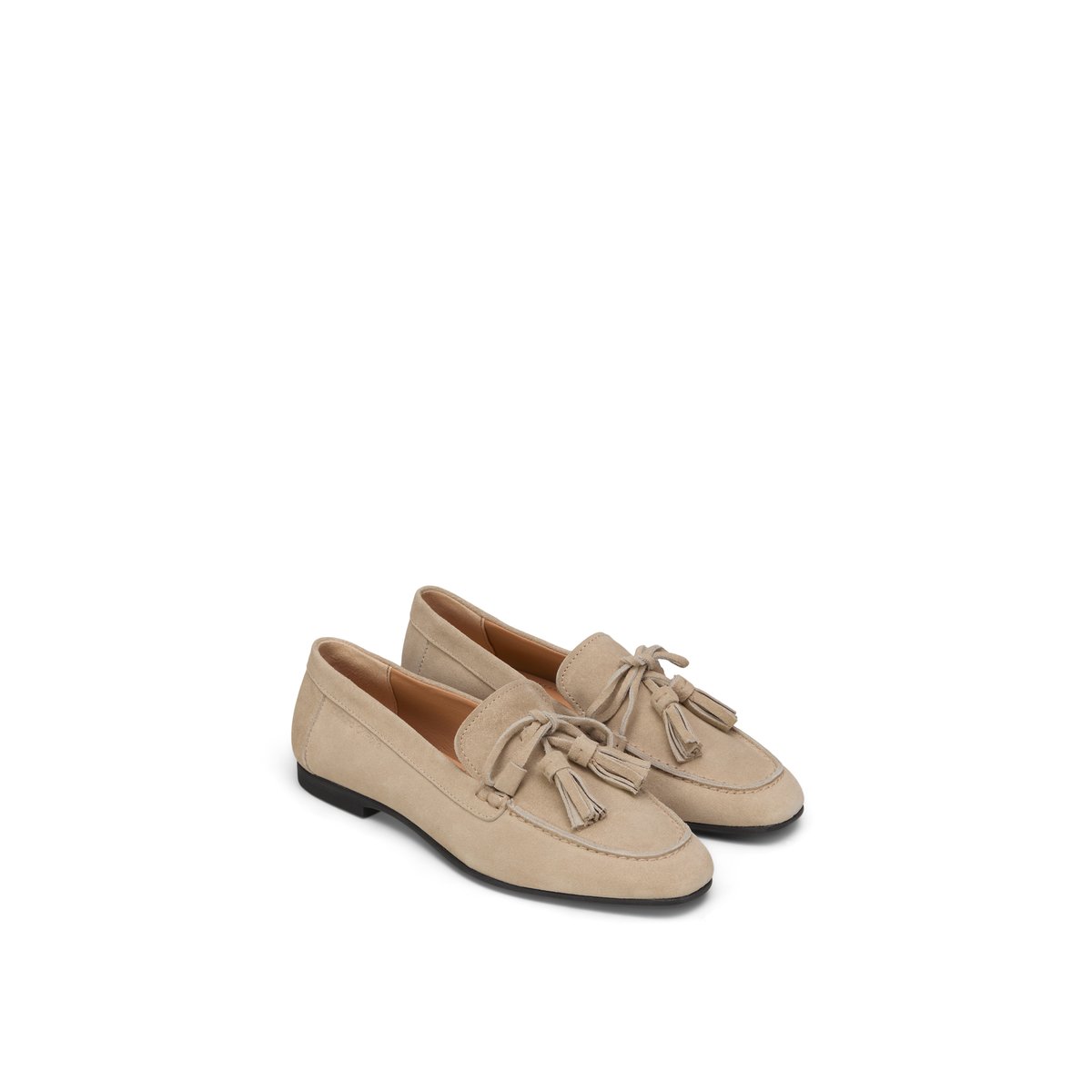Loafer Modèle Safina avec nœud et glands marron clair, MARC O'POLO