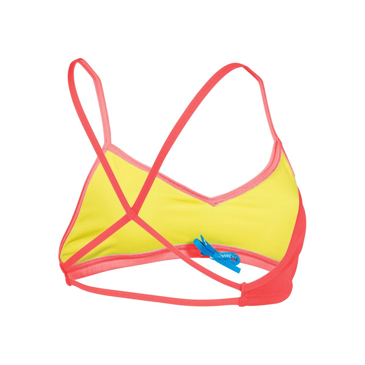 Haut de bikini Rulebreaker Bandeau Live fluo red-yellow star, ARENA