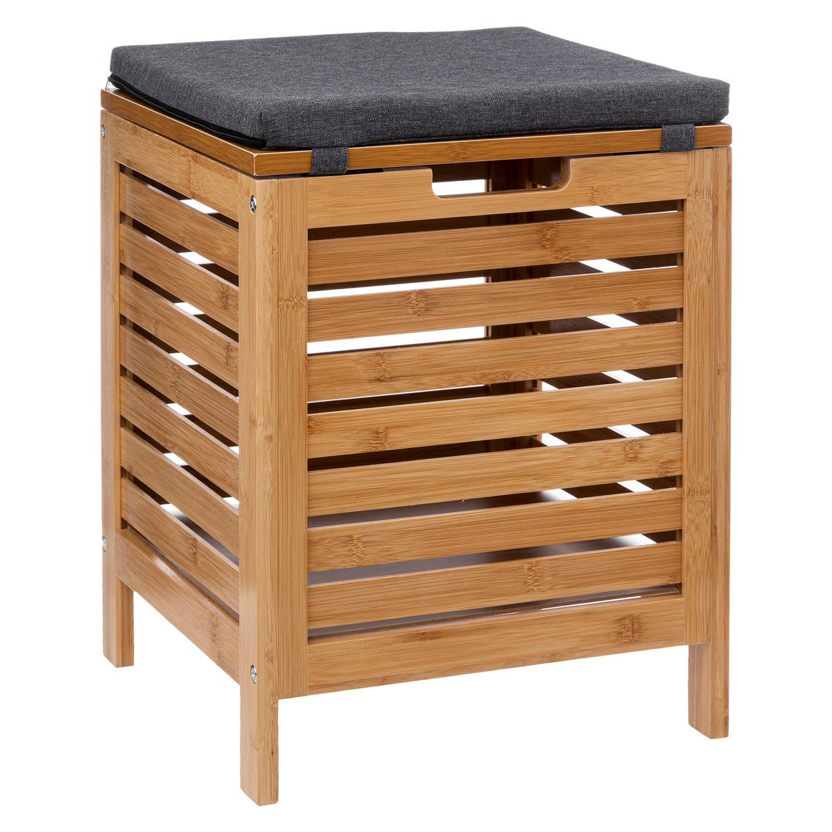 Banc de rangement avec coussin en bambou beige, 5FIVE SIMPLY SMART