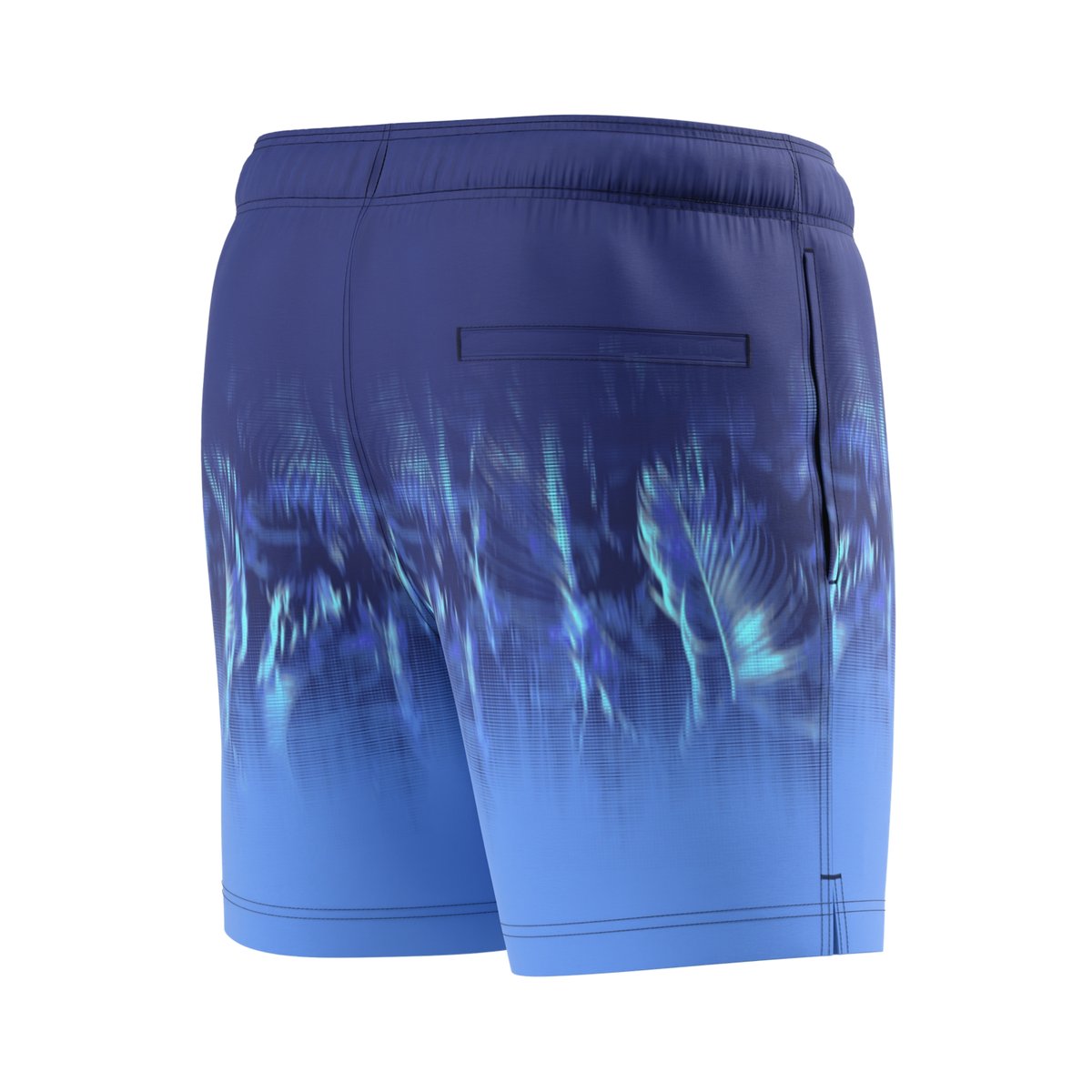 Short de bain à taille élastiquée motif/style imprimé palmier ENGINEERED REDONDO EDGE bleu, SPEEDO
