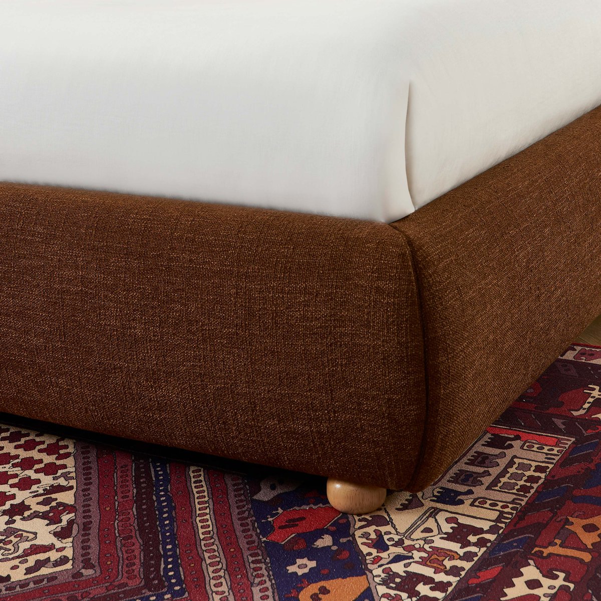 Lit coffre avec sommier relevable JELLY marron, SORELH