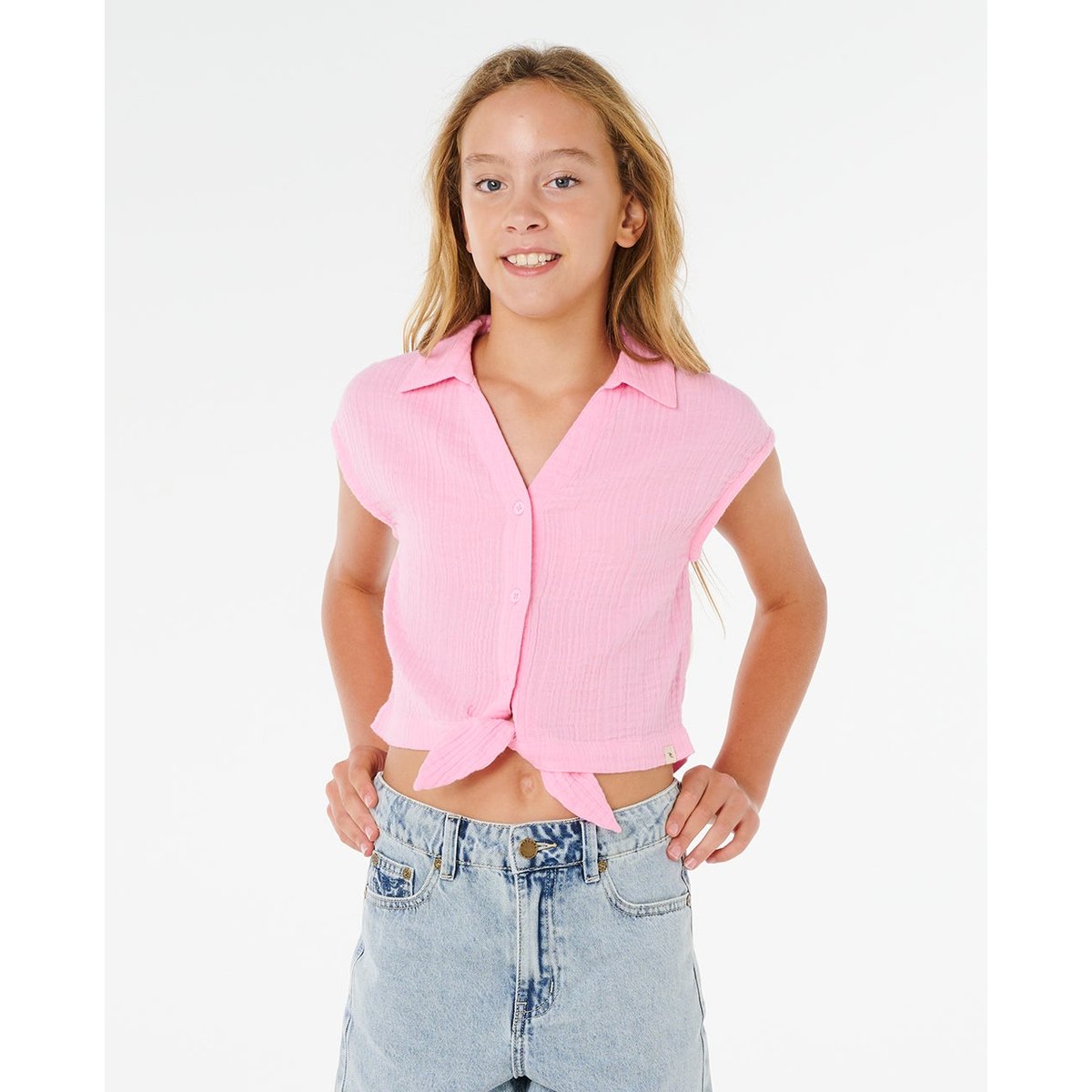 Haut Premium Woven Fille rose vif, RIP CURL