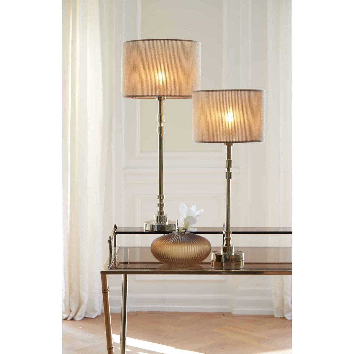Base De La Lampe Métal KALIRO or clair, LIGHT & LIVING 