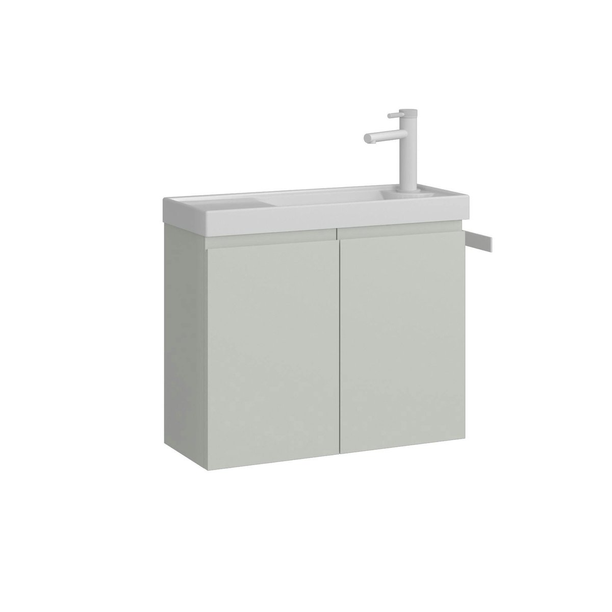 Meuble lave-mains suspendu 2 portes IRIS cachemire, PIER IMPORT