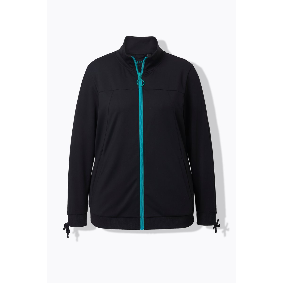 Veste en molleton à capuche et fermeture noir, ULLA POPKEN
