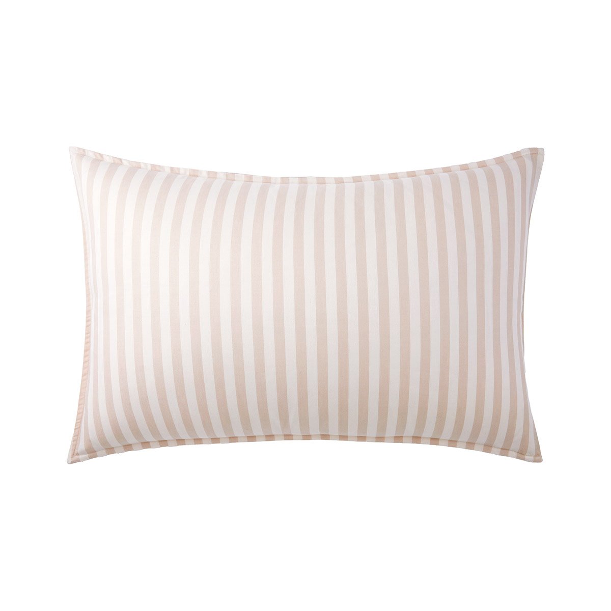 Taie d'oreiller en satin de coton marron, FIFTY-FIFTY nougat, DESFORGES