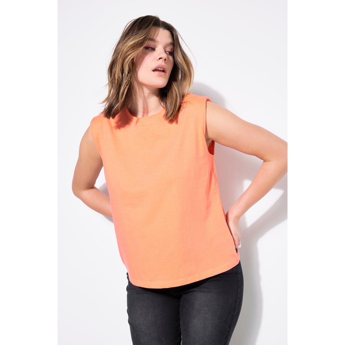 T-shirt oversize, avec épaulettes corail, STUDIO UNTOLD