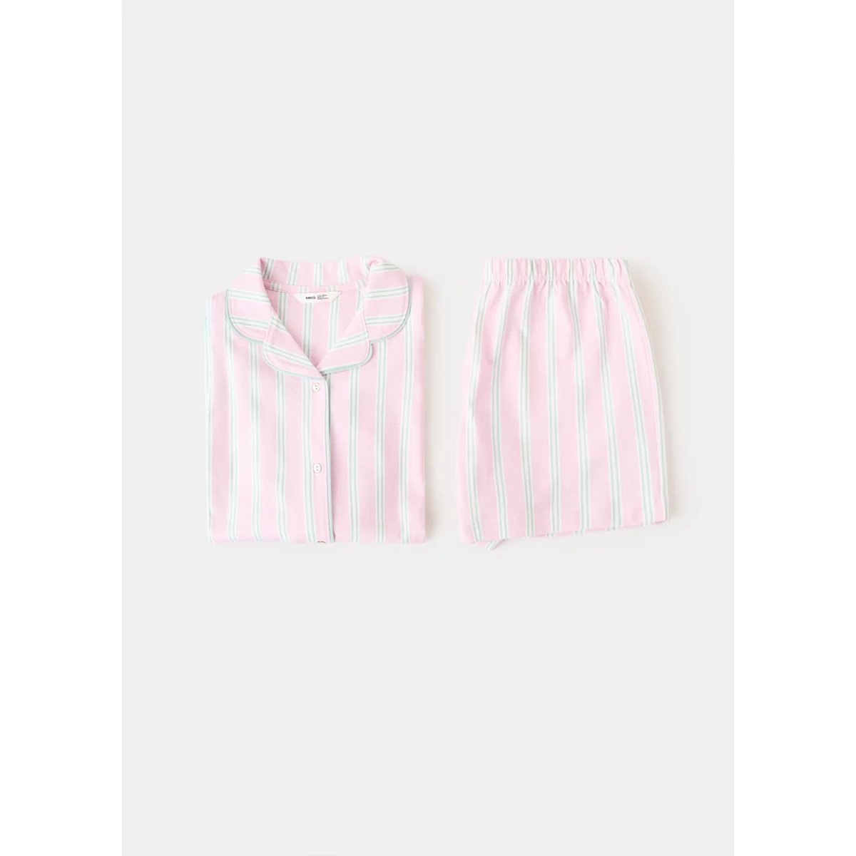Pyjama court rayures violet clair/pastel, MANGO KIDS
