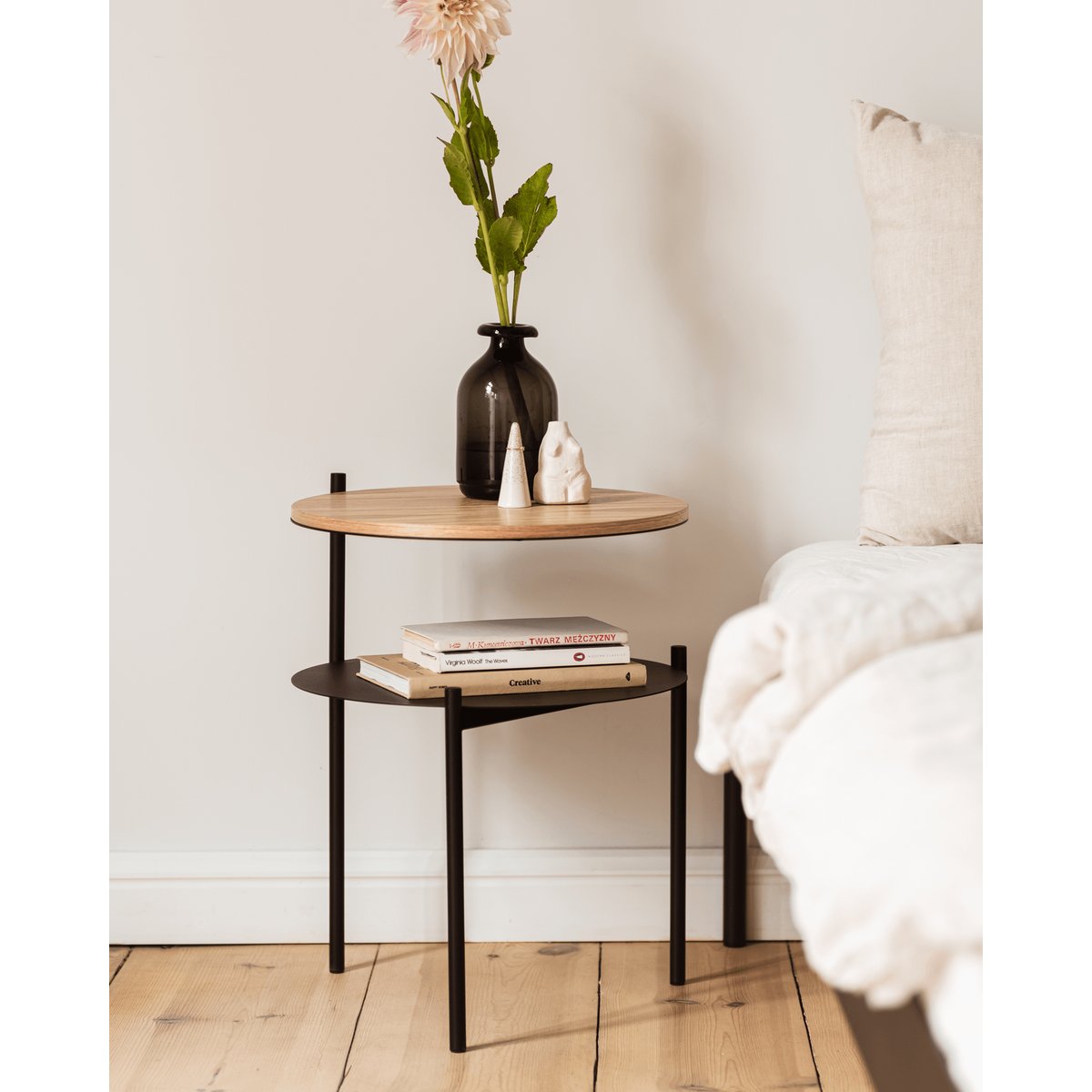 noo.ma Tu table de chevet bordeaux, NOO.MA