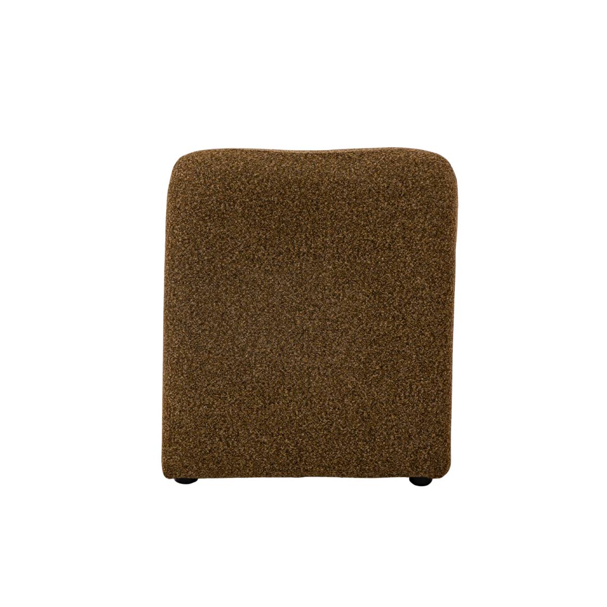 Fauteuil en tissu bouclette LUDOVIC marron, MADE IN MEUBLES 