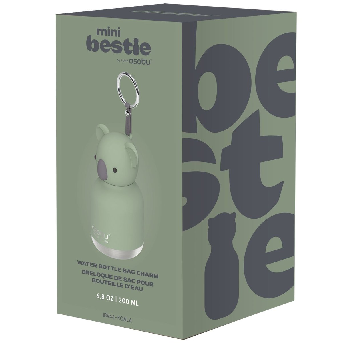 Mini gourde isotherme Bestie vert, noir, ASOBU