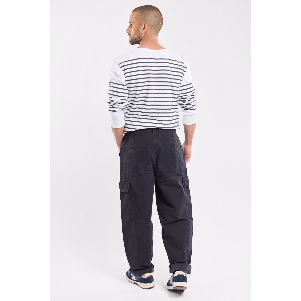 Pantalon cargo en coton rich navy, ARMOR-LUX