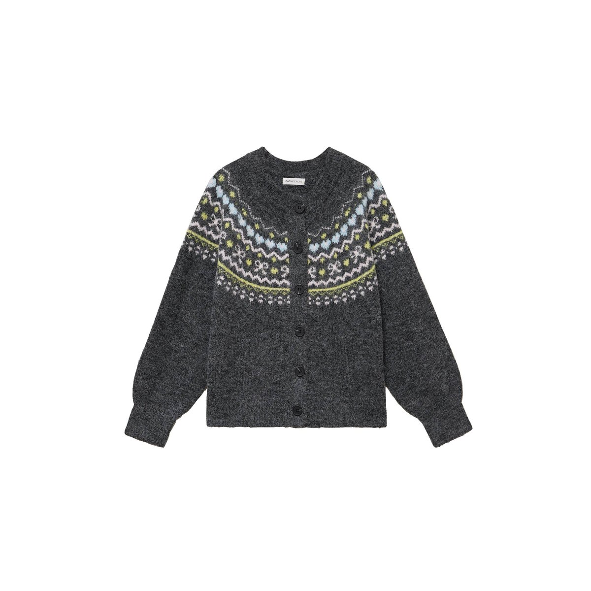 Gilet manches longues gris foncé, CACHE CACHE