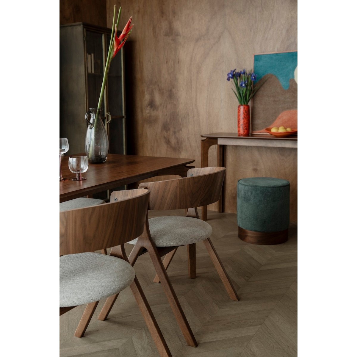 2 chaises en bois et tissu - BRESSO beige, DUTCHBONE