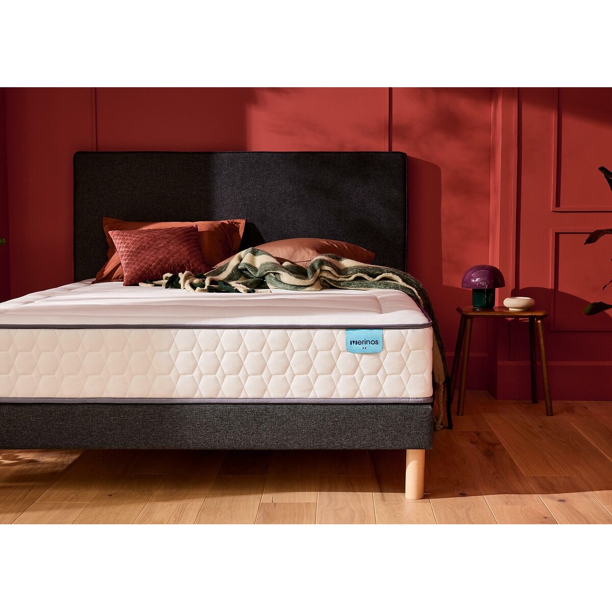Materasso 580 molle insacchettate 5 zone, Beauty Bed bianco, MERINOS