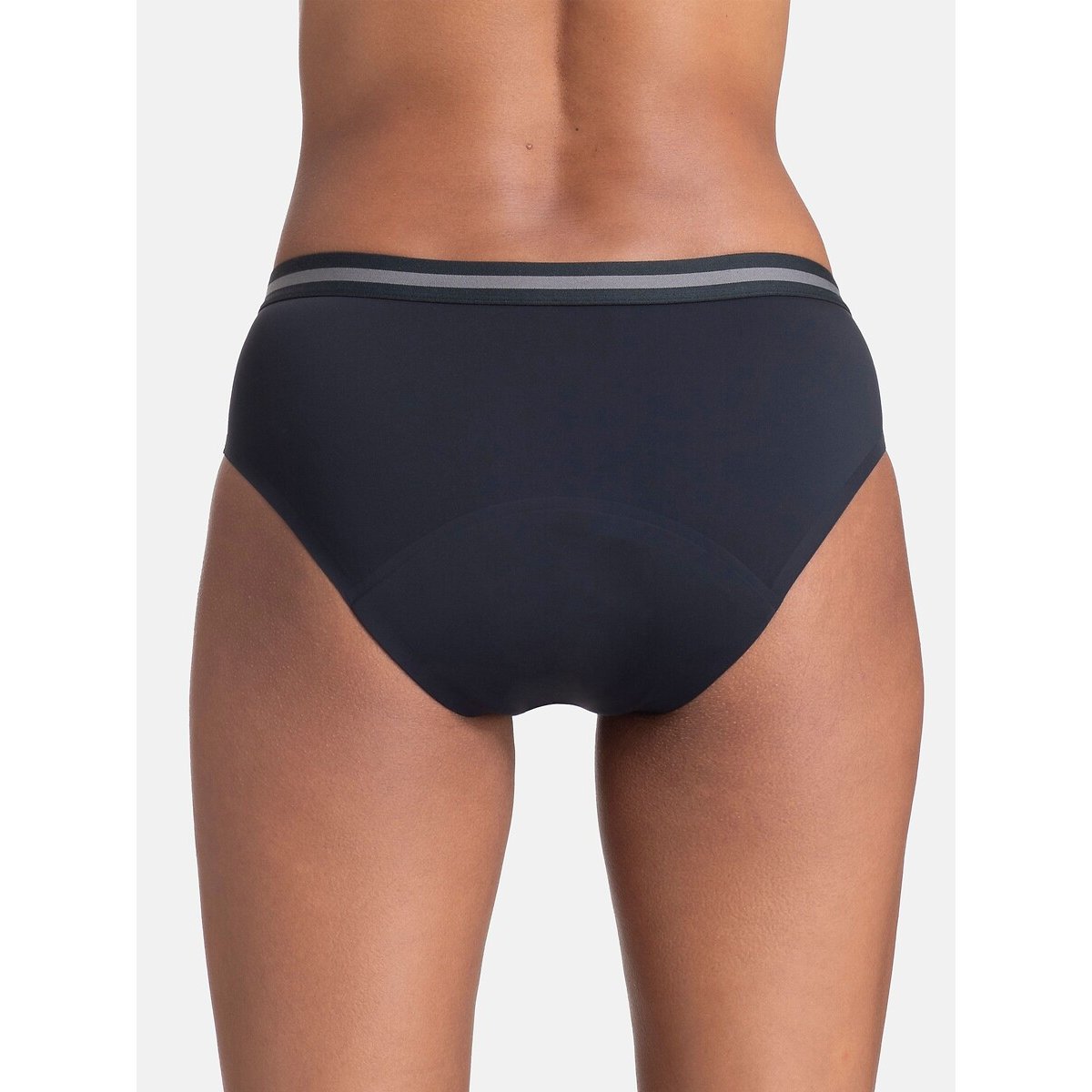 Lote de 2 shorties menstruais recicladas, Eco Moon preto + preto, DORINA