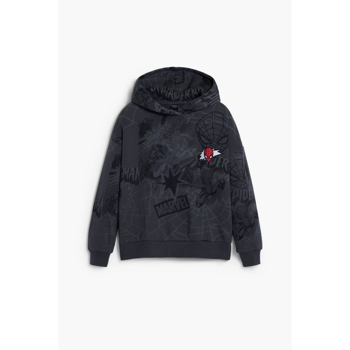 Sweat-shirt Spiderman™ toile d'araignée noir, DESIGUAL