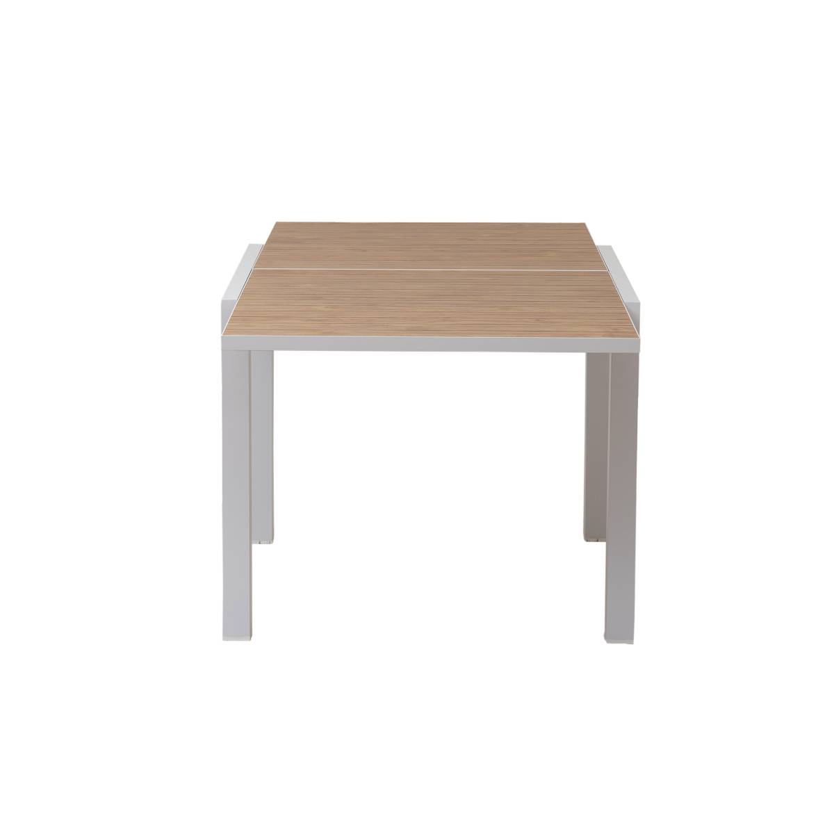 Table de jardin en aluminium AYDEN blanc, MADE IN MEUBLES 