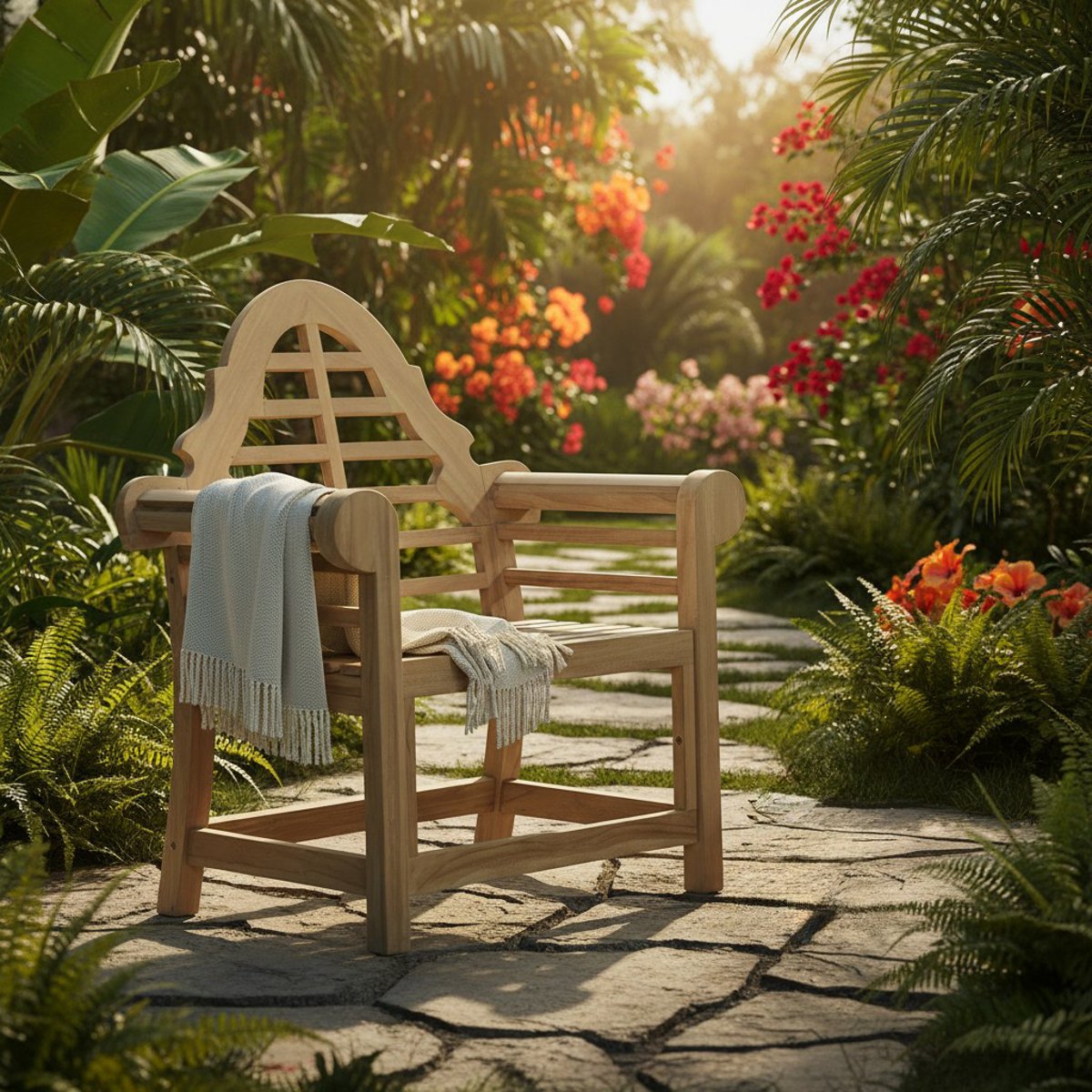 Fauteuil en teck massif Marlborough naturel, TECK ATTITUDE