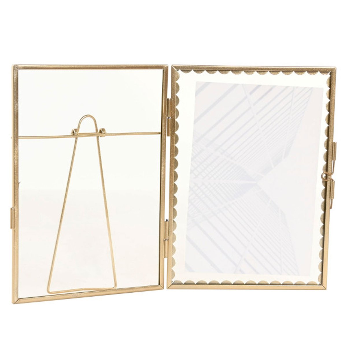Cadre photo en métal doré et verre transparent 10x15cm doré, WADIGA
