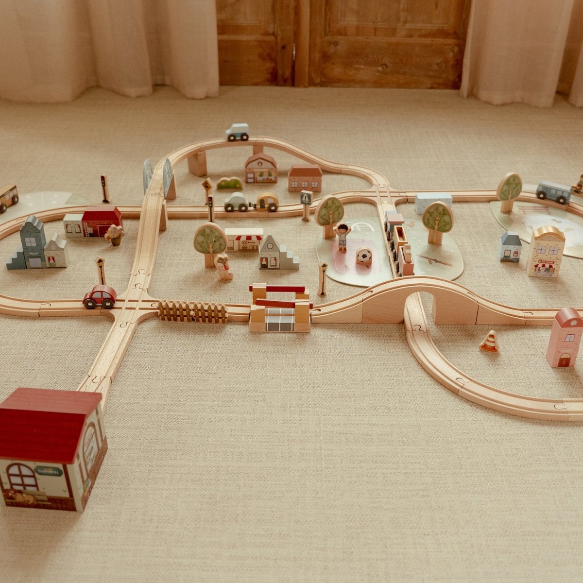 Circuit de train XXL multicolore, LITTLE DUTCH