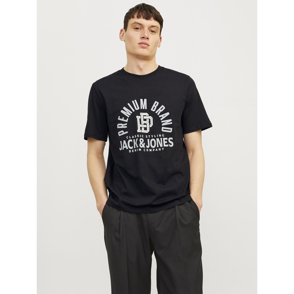 T-Shirt noire - black, JACK & JONES