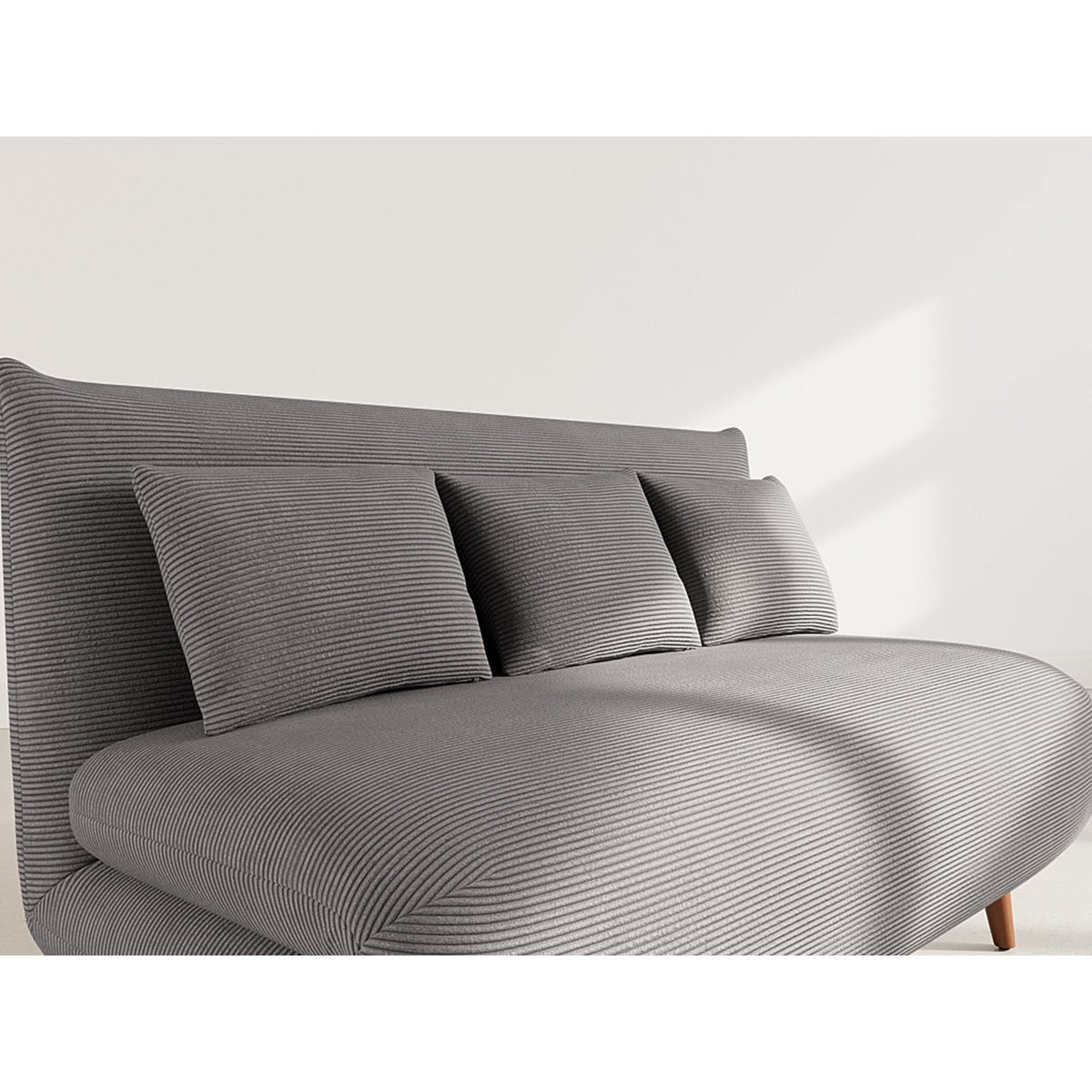Banquette convertible clic-clac 2 places, LUMI gris, BEST MOBILIER