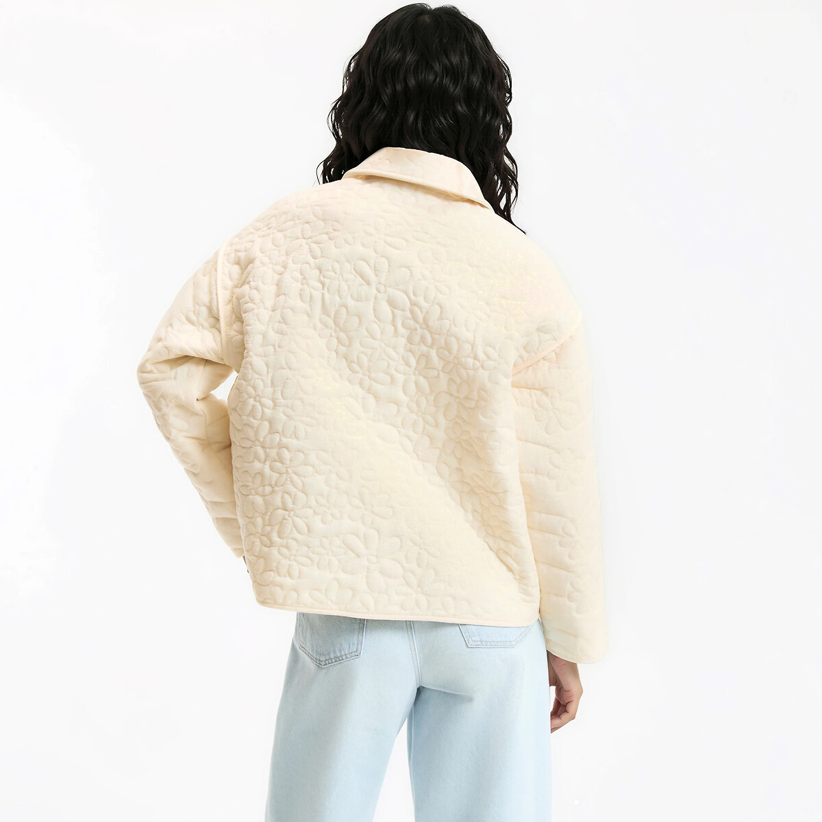 Veste matelassée à fleurs en relief jaune pastel, LA REDOUTE COLLECTIONS