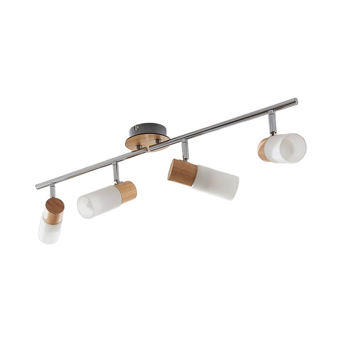 Spot en bois traditionnel, Christoph blanc, bois clair, LINDBY